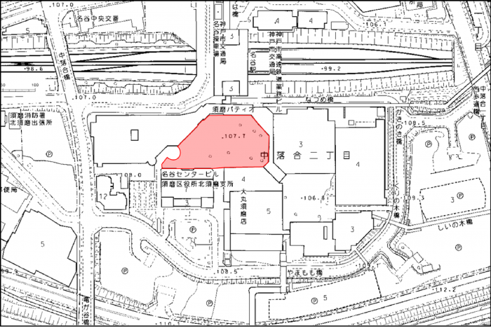 名谷駅周辺図