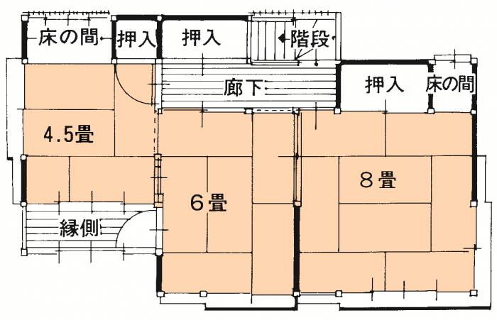 倚松庵の間取図（2階）